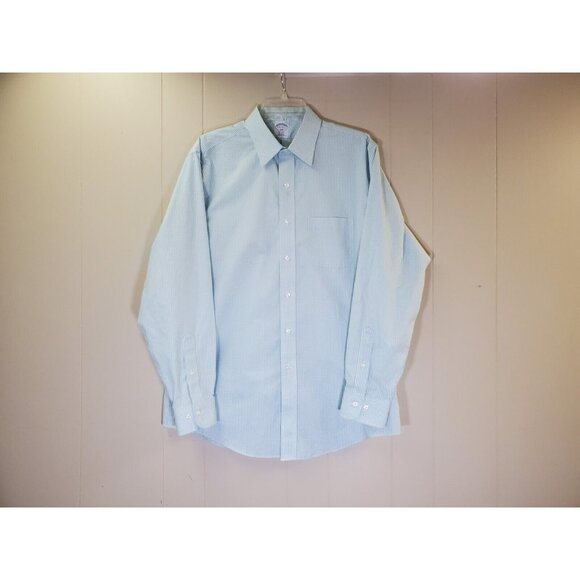 Brooks Brothers Regent Men's 16 4/5 Blue Green Long Sleeve Button Down Shirt - Picture 3 of 8